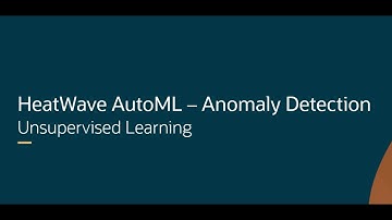 Unsupervised anomaly detection using HeatWave AutoML