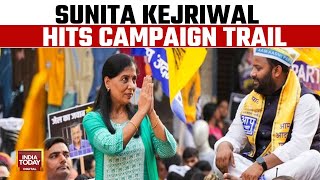 Arvind Kejriwal's Wife Sunita Kejriwal Holds A Mega Roadshow In East Delhi Constituency