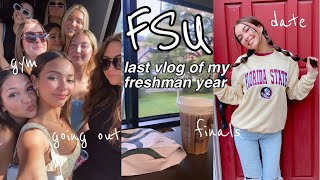 Last Week of My Freshman Year of College at FSU: finals, going out, date &amp; more