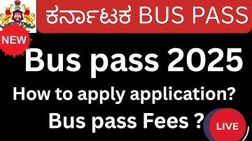 Bus pass Karnataka 2025|How to apply bus pass 2025|Free bus pass 2025 Karnataka