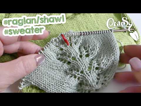 Increases become leaves 🍃 The decorative increase for top-down projects: Raglan, round yoke, shawls