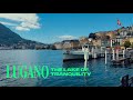 Majestic Views of Lugano, Switzerland / Walking Tour - 4K