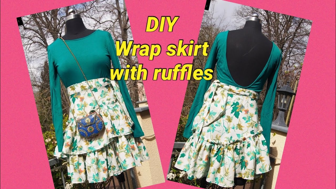 DIY Ruffle wrap skirt Tutorial - YouTube