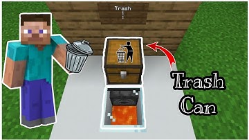 Minecraft: Make a working trash can 🗑👍