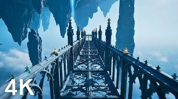 Gothic Tracery Naves Celestial Dreamscape: A 4K Cinematic Journey | Music for Deep Sleep & Reading