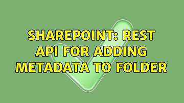 Sharepoint: REST API for adding metadata to folder (2 Solutions!!)