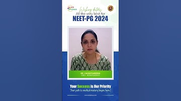 Dr.J Baghyameena CEO OF ADRPLEXUS WISHING YOU ALL THE VERY  BEST FOR YOUR #NEET -PG 2024