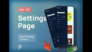 Daily UI Challenge  | Day - 007/100 | Settings Page Design In Figma ( With mockup)