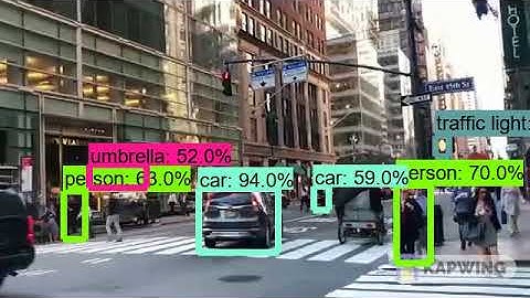 Tensorflow Object Detection in action on a busy New York street