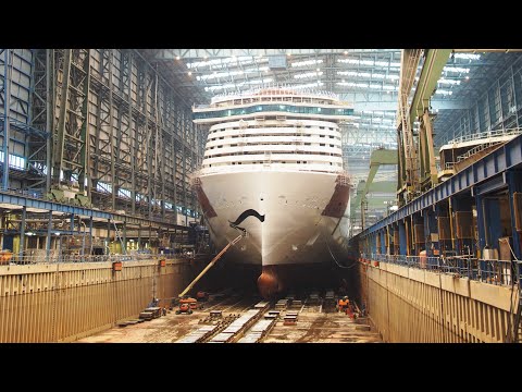 time lapse cruise ship construction