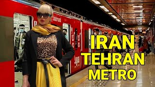 IRAN TEHRAN 2023 : Walking In Tehran Metro🇮🇷SREET STYLE OF IRANIAN Girls & Boys مترو تهران ایران