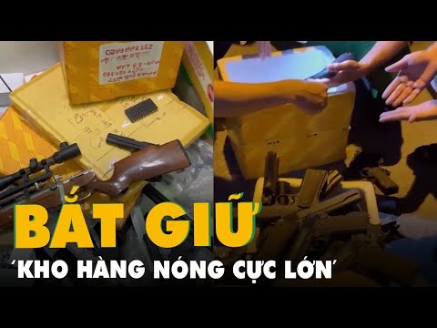 Cảnh sát hình sự bắt kho 'hàng nóng cực lớn', lô súng hơn 30 khẩu, 2.000 dao tự chế