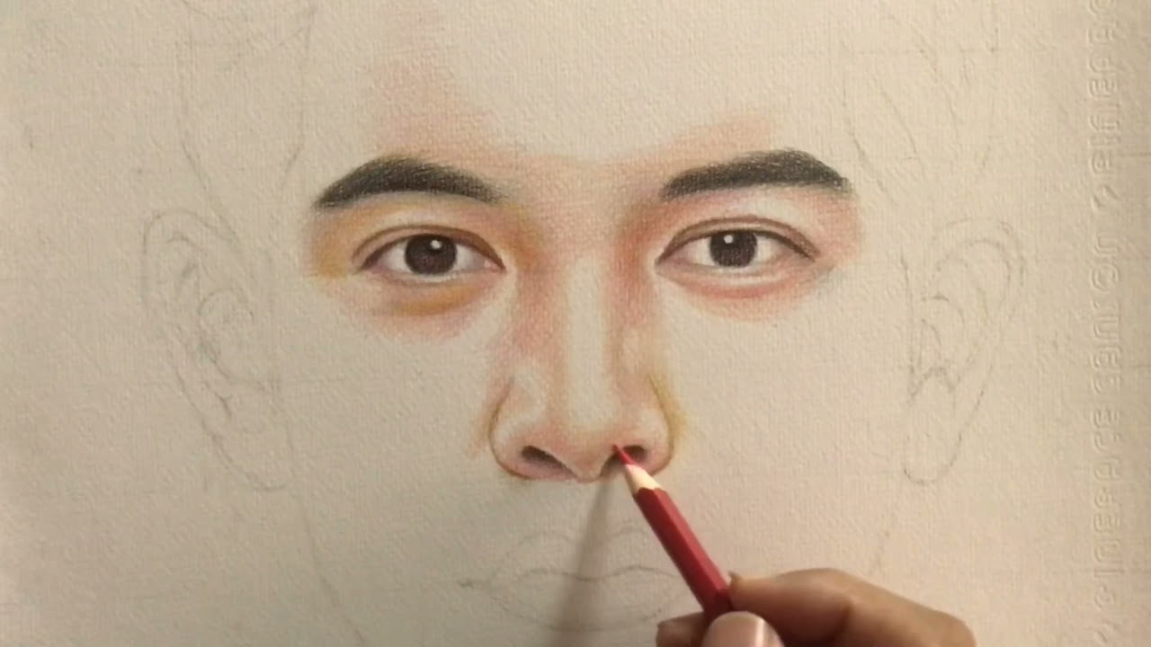 วาดรูปเหมือน ระบายสีไม้ กว่าจะเสร็จแต่ละภาพต้องใจเย็น ค่อยๆแต้มเติม