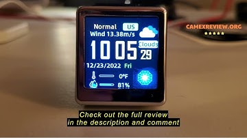 Review Vastarry Desktop Mini WiFi Weather Clock 1.54 Inch Display Supports Animation Customization,
