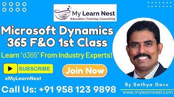 D365 Finance and Operations | Microsoft Dynamics 365 F&O Training in Hyderabad | MyLearnNest