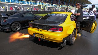 Modified Cars revving at Carshow - V8 Silvia, 2JZ Supra, Turbo E46, 700HP M140i, ...