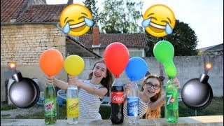 Expérience Mentos - Sodas + Ballons