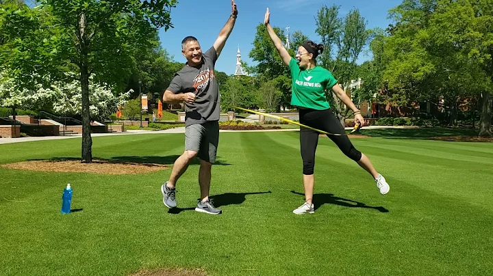 Mercer Bear Hug: Michael Junod and Rachel Woodson
