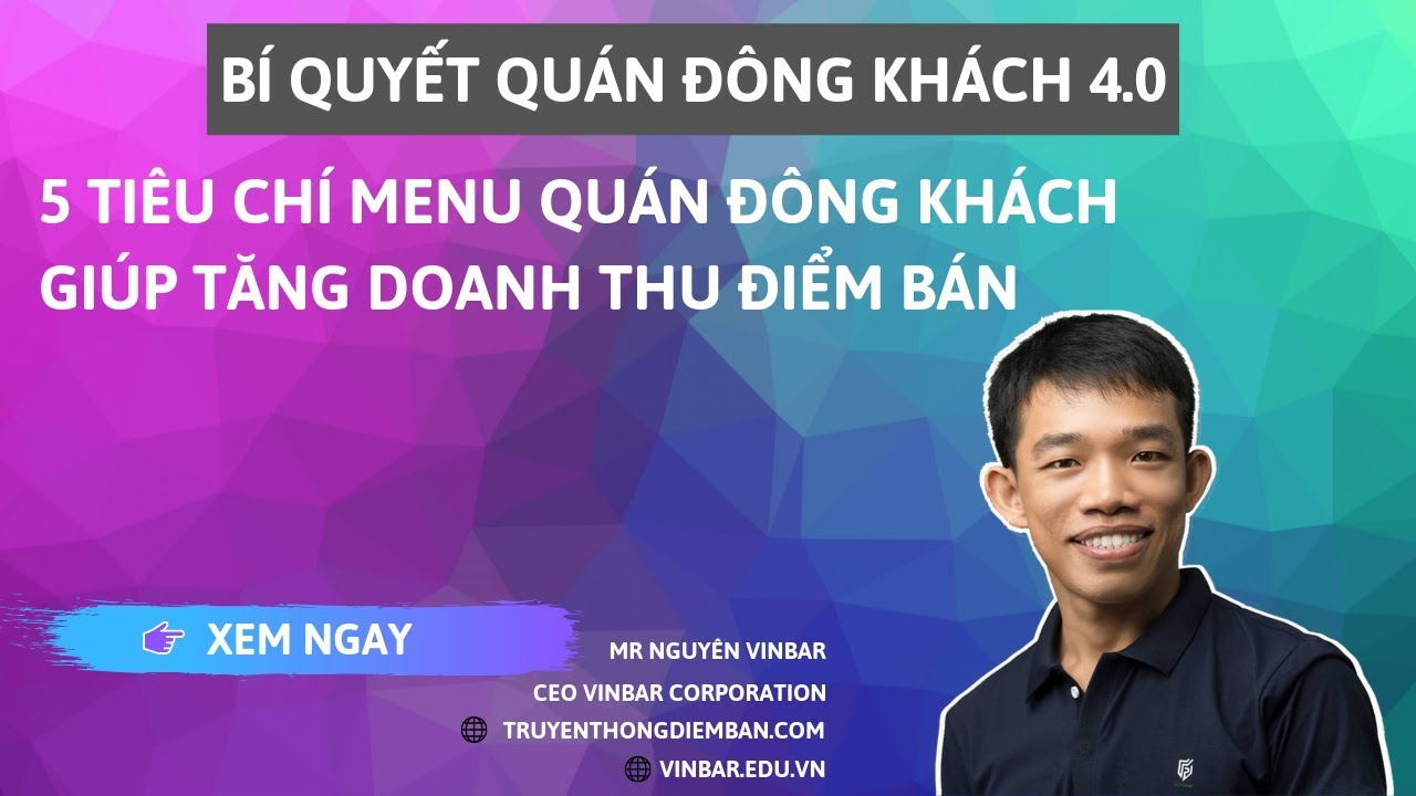 5 Tiêu Chí Làm Menu Quán Đông Khách Giúp Tăng Doanh Thu Điểm Bán | Vinbar