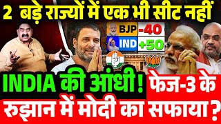 फेज-3 के रुझान में INDIA की आंधी! मोदी का सफाया! 2024 election 3rd phase poll, BJP Vs INDIA