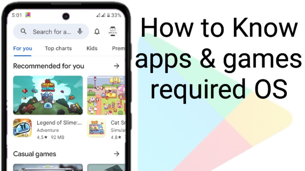 how to know apps & games required OS in Google Play Store - YouTube