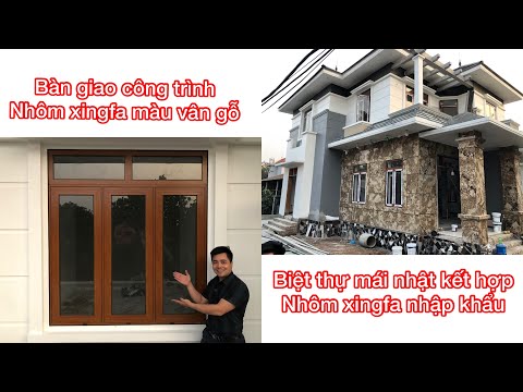 Nhôm Xingfa Nhập Khẩu Màu Gỗ - Công trình cửa nhôm xingfa nhập khẩu tem đỏ quảng đông màu Vân gỗ | nhôm xingfa nhập khẩu màu Vân gỗ