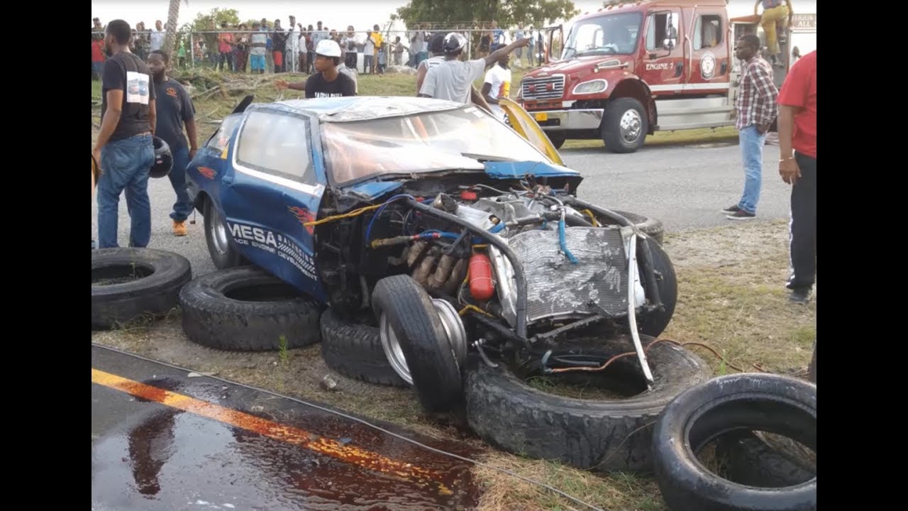 Fastest Antigua Supra vs Fastest V8 Doorslammer Crash