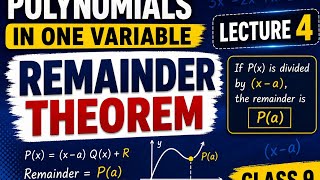 Polynomial-Remainder Theorem Statement | Proof | Examples #polynomial #algebra #class9math #maths