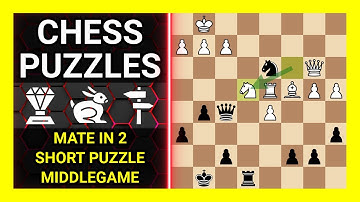 Chess Puzzles to Practice. Themes: Mate in 2, Short puzzle, Middlegame. Learn Chess