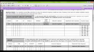 How to Add a Class with the Add/Drop Form