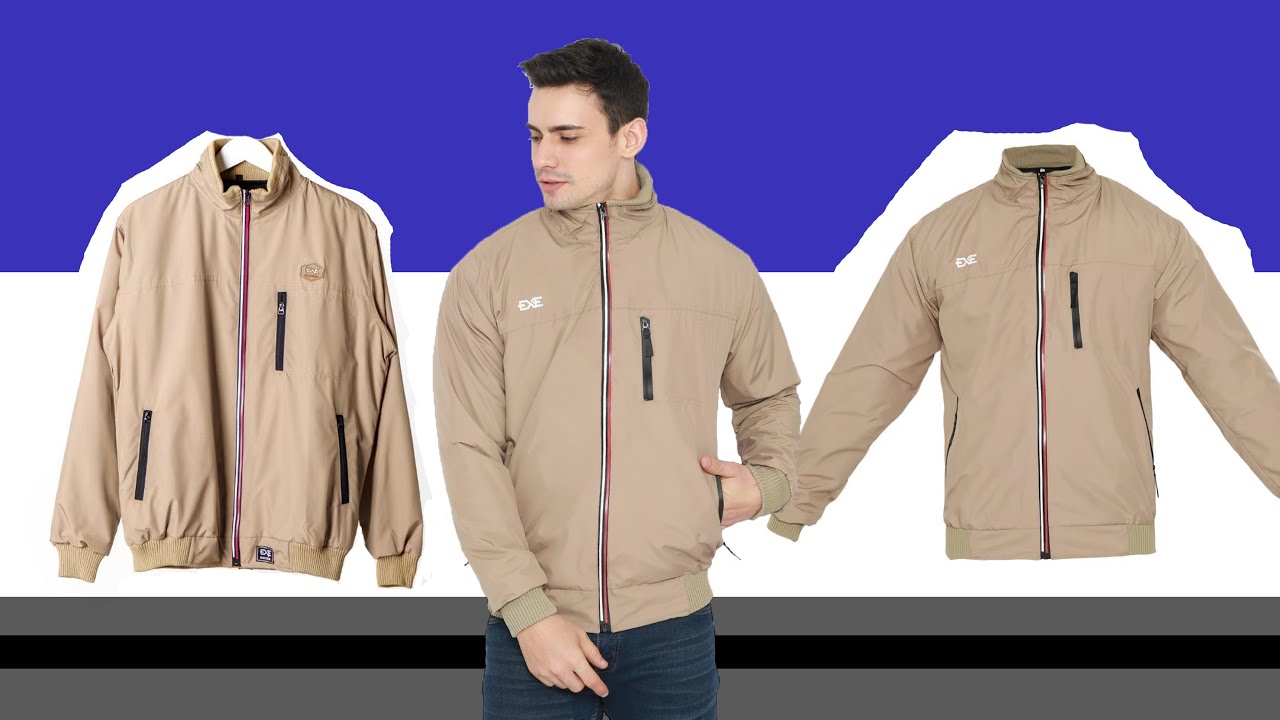 JAKET BOMBER RAINCOAT ZIPPER PLAT COLOUR EXE 