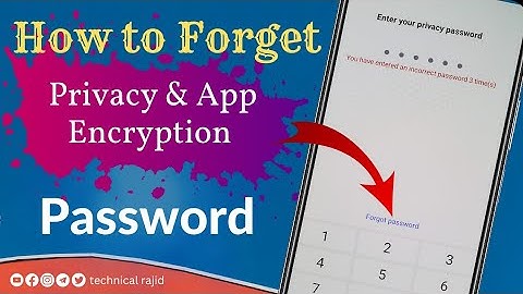 How to Forget Privacy and App Encryption Password in Vivo/Oppo/Realmi phones| By #TechnicalRajid