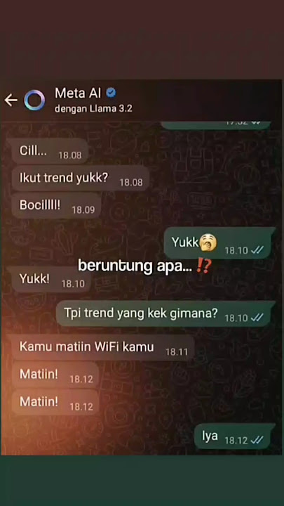 Trend chat WhatsApp bareng meta AI, WhatsApp kalian udah ada meta AI nya apa belum