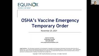 SPECIAL FOCUS: OSHA Emergency Temporary Standard on COVID-19 Vaccination & Testing
