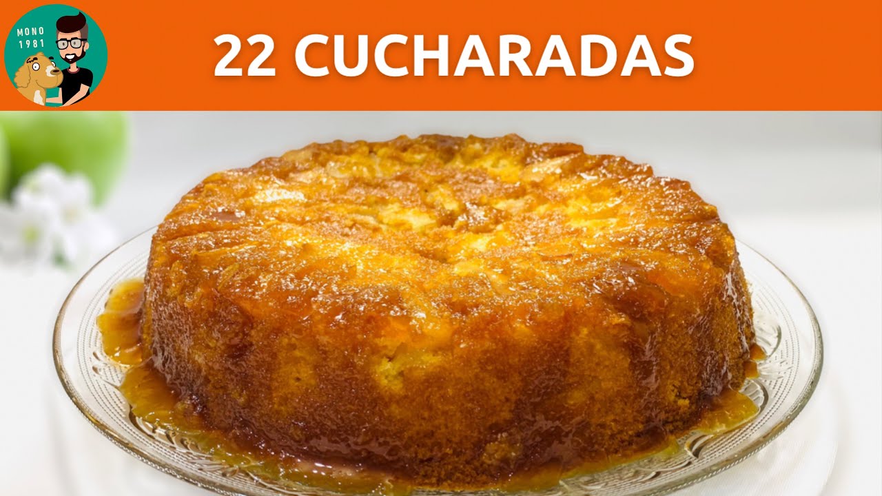 Torta Invertida de Manzana 22 Cucharadas Sin Manteca ¡Económica! (Volteado de Manzana) / MONO 1981