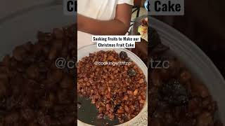Soaking Fruits to Make Jamaican Black Fruit Cake