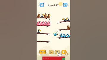 Bird Color Sort Puzzle Level 27 Solution