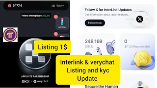 INTERLINK & VERYCHAT LISTING and KYC UPDATE 🚨: tangira mining ya verychat hakiri kare ikorana na OKX