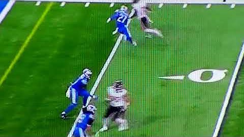 Detroit Lion Justin Coleman is injured on no called Offensive Pass Interference-in front of the ref.