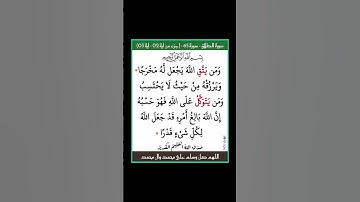 سورة الطلاق - سورة 65 - اية (03-02)