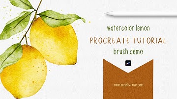 Watercolor Procreate Brushes | Procreate Tutorial | Watercolor Lemon Drawing | Brush Demo
