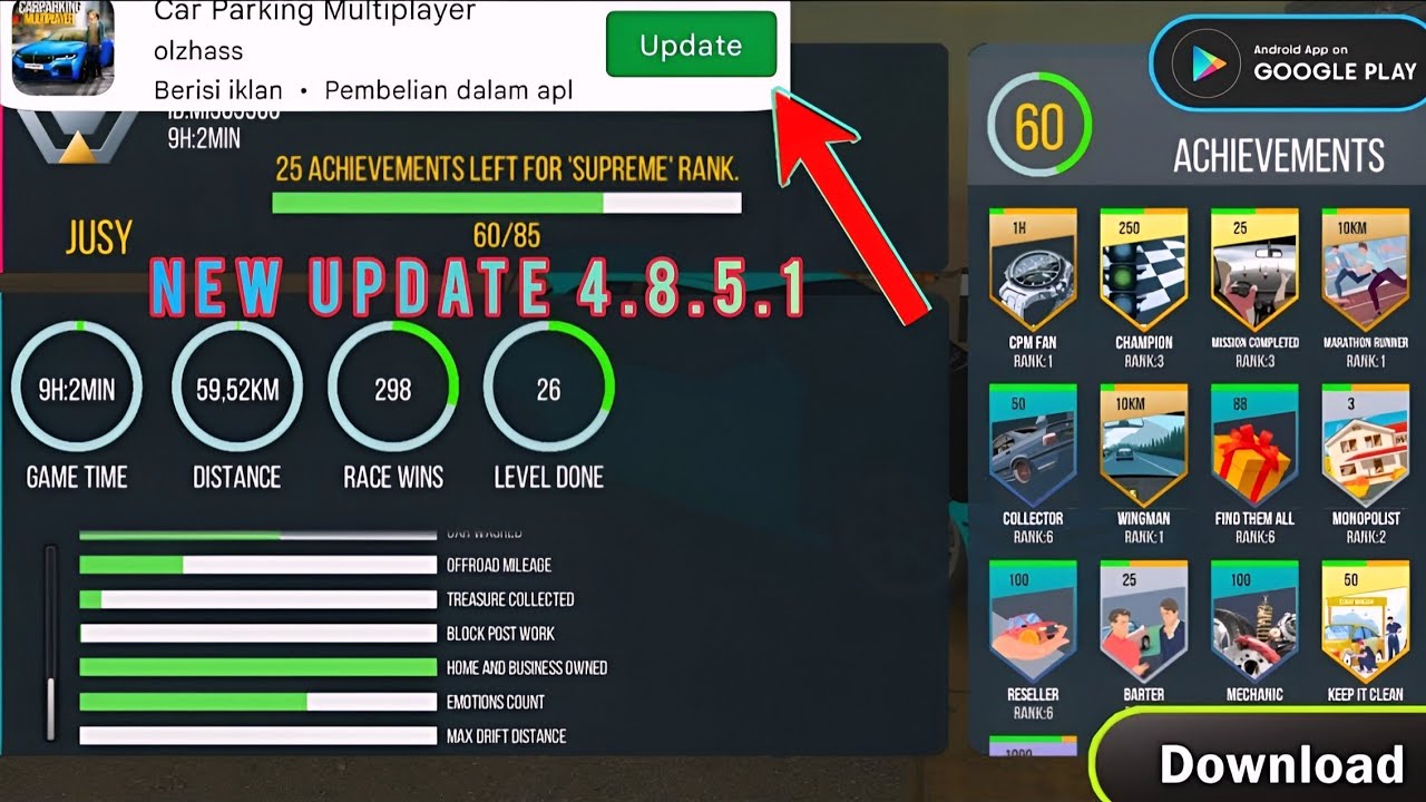 Tutorial Update Beta Version 4.8.5.2 Car Parking Multiplayer YouTube