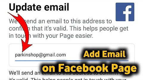 How To Add Email Address on Facebook Page.