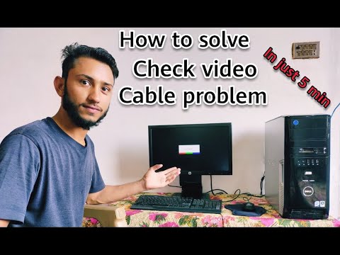 How To Solve Check Video Cable problem | Step By Step | Computer User Must Know | #DishuTech4u