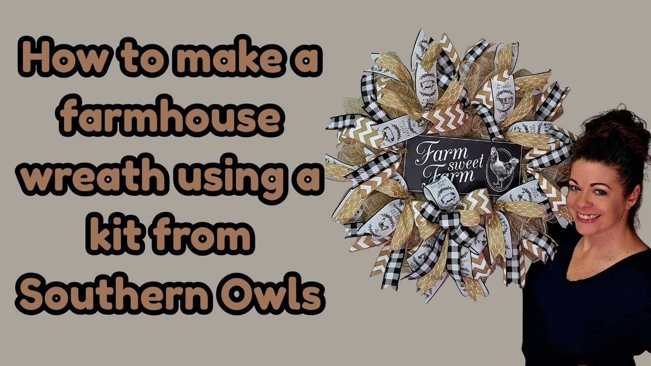 Как сделать венок в деревенском стиле, используя набор от Southern Owls.