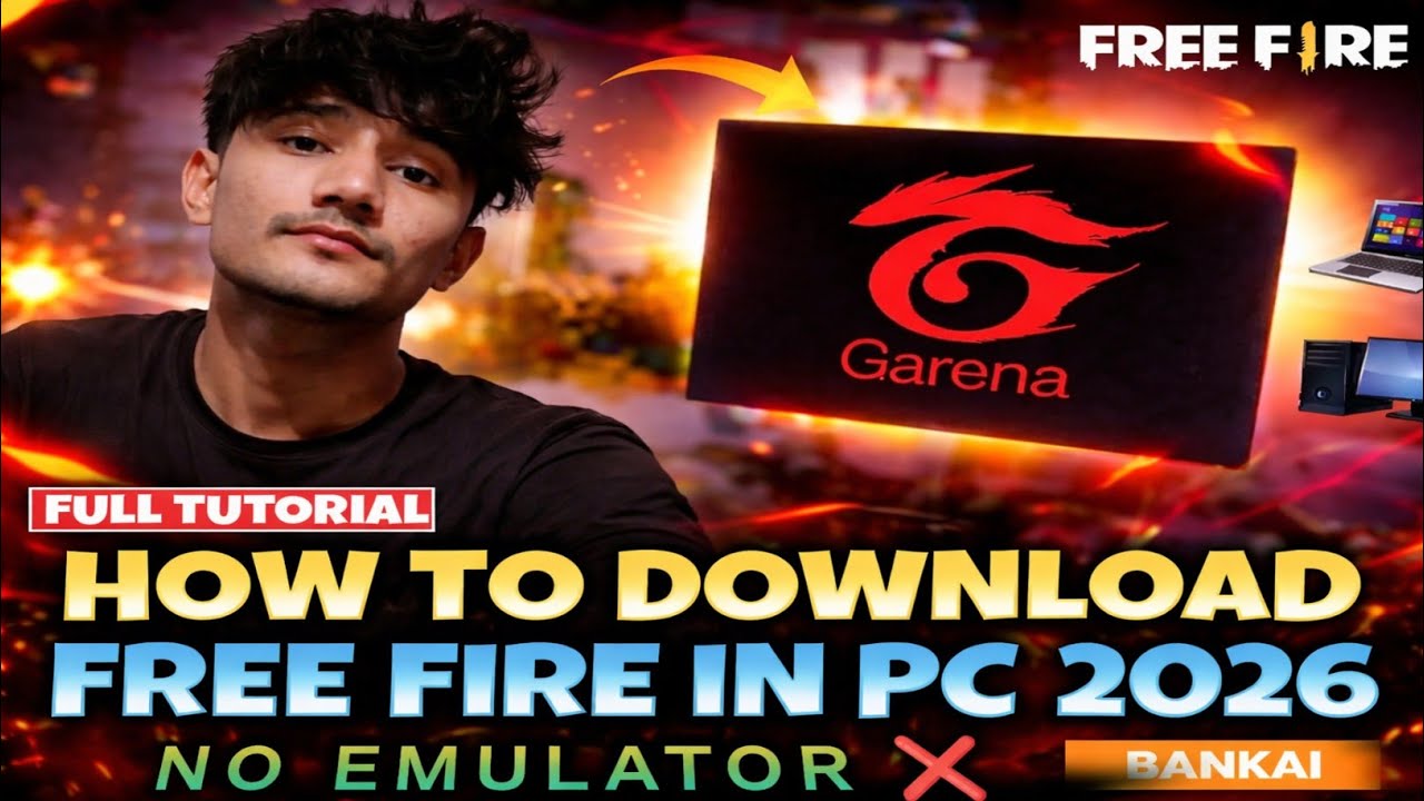 Free Fire MAX LAPTOP/PC Me Kaise Install ( DOWNLOAD )Kare 😱 (2026) No ...