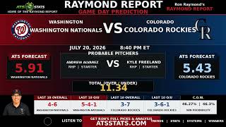 Washington Nationals vs Colorado Rockies Prediction | Raymond Report | July 20, 2026
