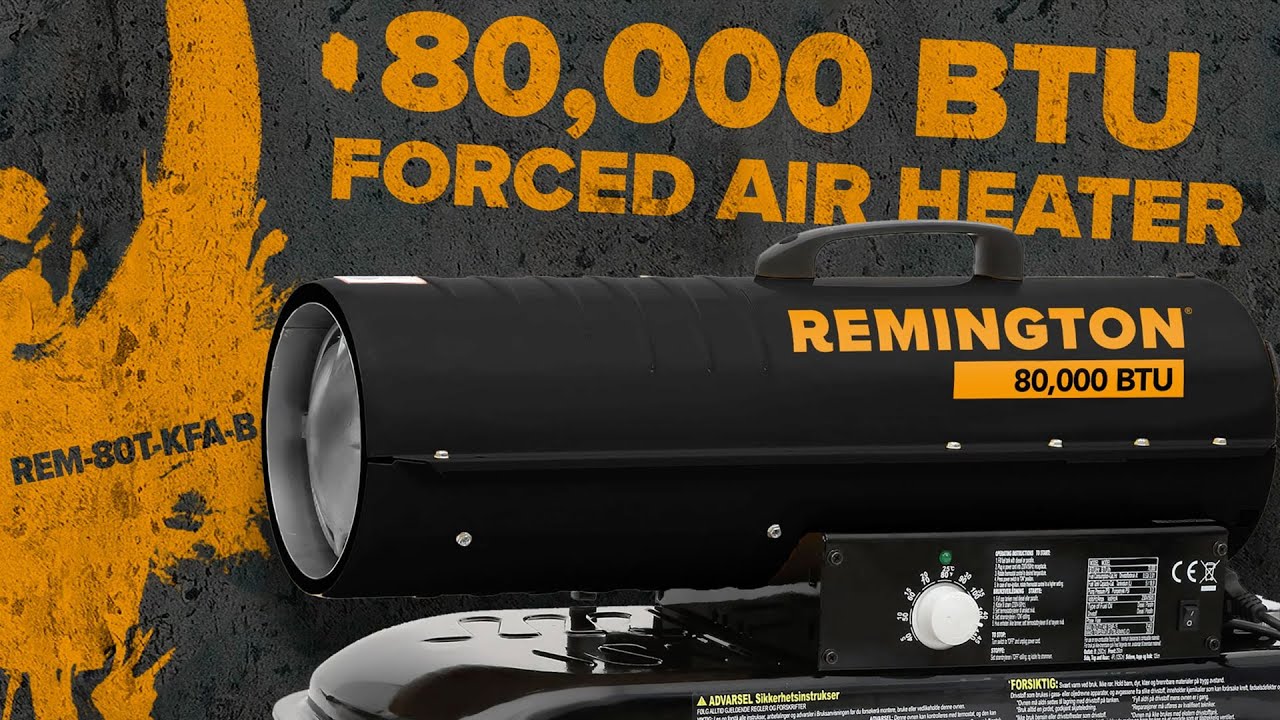 Remington® | 80,000 BTU Kerosene Forced Air Heater - YouTube
