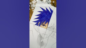 Drawing ✨Sasuke Uchiha in 4 different styles✨||#animedrawing #narutoshippuden #sasukeuchiha #naruto