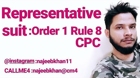 Order 1 Rule 8 CPC: Representative suit